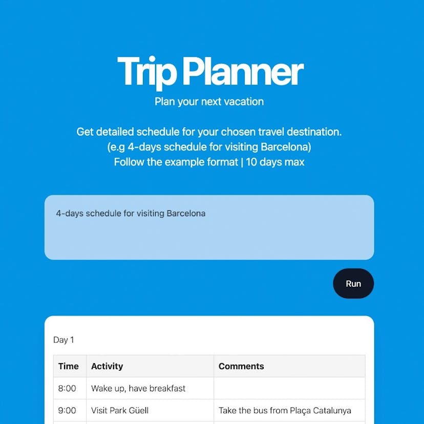 trip planner